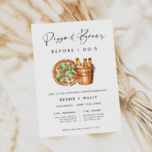 Pizza & Brews voor het repetitiediner van I Do Kaart