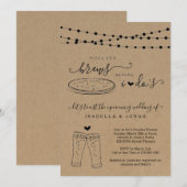 Pizza & Brews voor ik het Vrijgezellenfeest van pa Kaart (Voorkant / Achterkant)