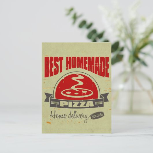 Pizza Briefkaart (Staand voorkant)