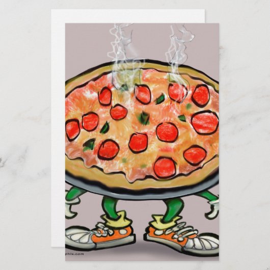 Pizza Briefpapier (Voorkant / Achterkant)