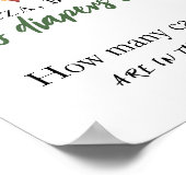 Pizza. Brouwen en luiers Baby - Hoeveel snoepjes Poster (Hoek)