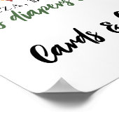Pizza, Brouwen & Luiers Kaarten en geschenken baby Poster (Hoek)