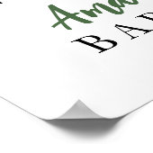 Pizza, brouwsel en luiers te Baby shower Poster (Hoek)