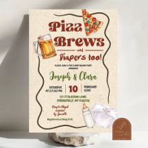 Pizza Brouwsels en Luiers Co-Ed Baby Shower