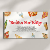 Pizza Brouwt Luiers Te Baby shower Boeken Voor Bab Informatiekaartje