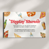 Pizza Brouwt Luiers Te Baby shower Display Douche Informatiekaartje