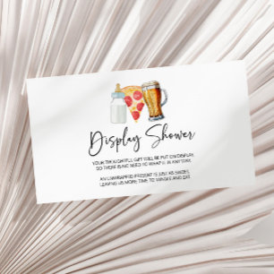 Pizza Brouwt Luiers Te Baby shower Display Douche Informatiekaartje