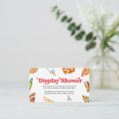 Pizza Brouwt Luiers Te Baby shower Display Douche Informatiekaartje (Staand voorkant)