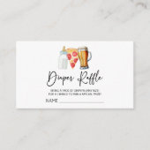 Pizza brouwt luiers te Baby shower luier Raffle Informatiekaartje (Voorkant)