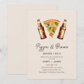 Pizza & brouwt voordat ik doe's bruiloft koppels d kaart (Voorkant / Achterkant)