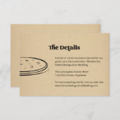 Pizza Bruiloft Informatie Details Behuizing Kaart (Voorkant / Achterkant)