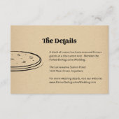 Pizza Bruiloft Informatie Details Behuizing Kaart (Voorkant)