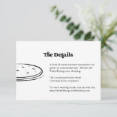 Pizza Bruiloft Informatie Details Behuizing Kaart (Staand voorkant)