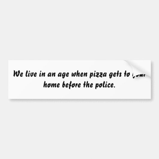 pizza bumpersticker (Voorkant)