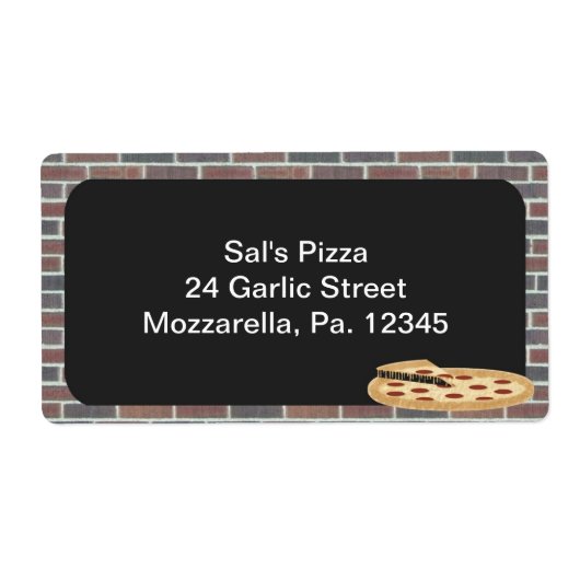 Pizza Business Label (Voorkant)