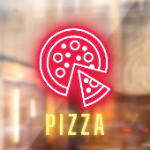 Pizza Business Neon Raamsticker (Vel 2)