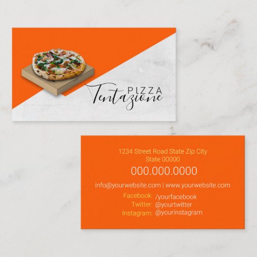 Pizza Business / Pizza Delivery Visitekaartje (Voorkant / Achterkant)