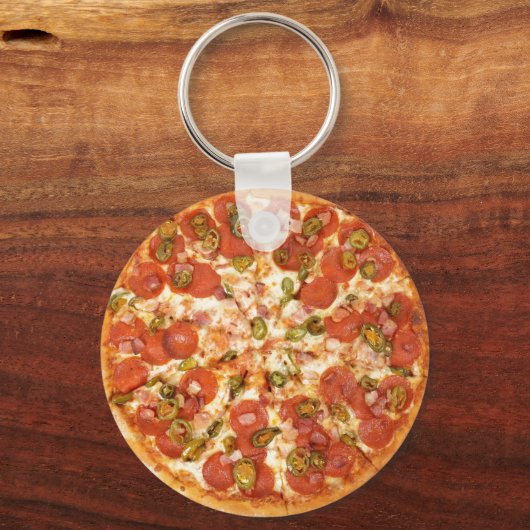 Pizza Button Sleutelhanger (Voorkant)