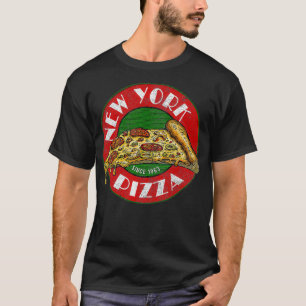 Pizza  Cadeau New York Sign Italiaans Voedsel Fan T-shirt