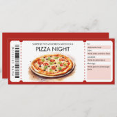 Pizza Cadeaubon Sjabloon, Pizzaavond Kaart (Voorkant / Achterkant)