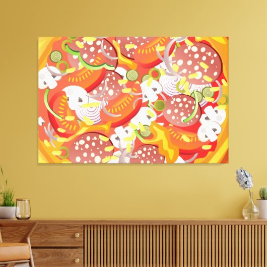 Pizza Canvas Afdruk (Insitu (Woonkamer))