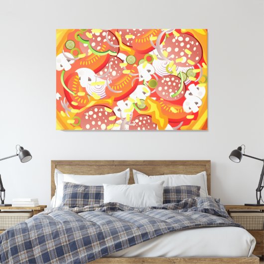 Pizza Canvas Afdruk (Insitu (Slaapkamer))