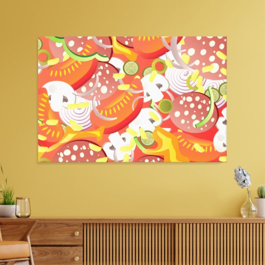 Pizza Canvas Afdruk (Insitu (Woonkamer))