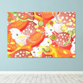 Pizza Canvas Afdruk (Insitu (Houten vloer))