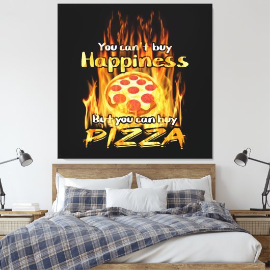 pizza canvas afdruk (Insitu (Slaapkamer))