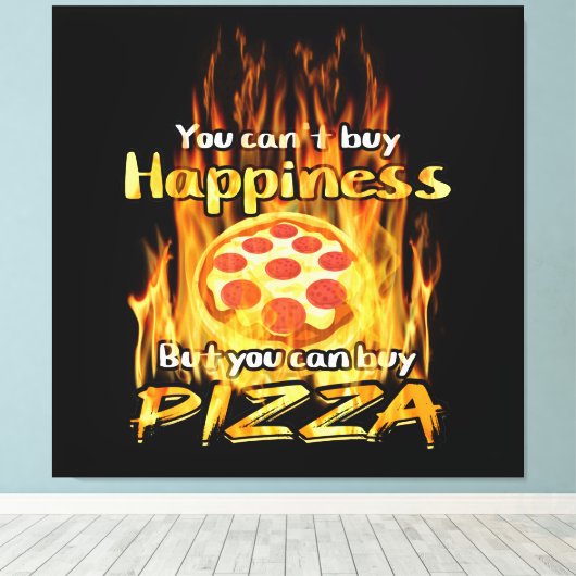 pizza canvas afdruk (Insitu (Houten vloer))