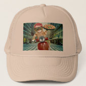 Pizza cat - cat - pizzabezorging trucker pet (Voorkant)