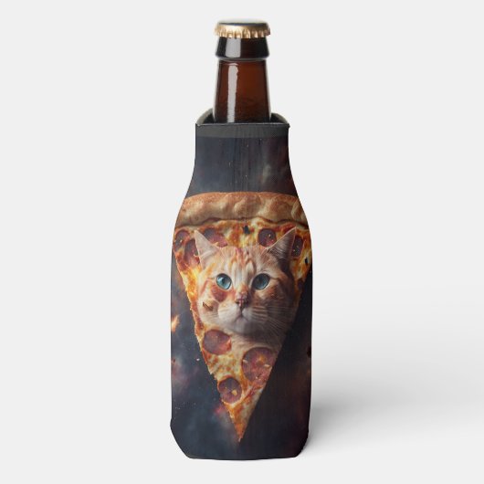 Pizza Cat Cuzie Flesjeskoeler (Fles Voorkant)