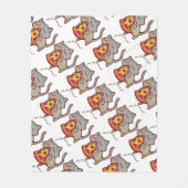 Pizza Cat. Fleece Deken (Voorkant)