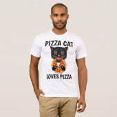 PIZZA CAT Funny T-shirts (Voorkant volledig)