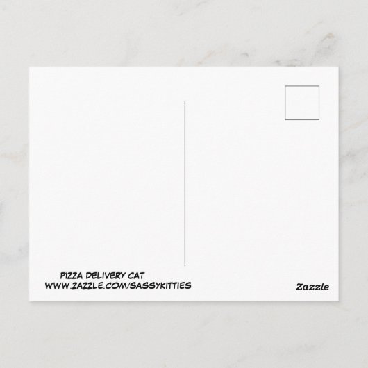 PIZZA CAT - PIZZA LEVERING! BRIEFKAARTEN (Achterkant)