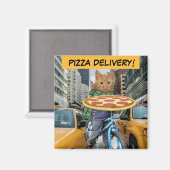 PIZZA - CAT PIZZA LEVERING! MAGNETEN (Voorkant / Achterkant)