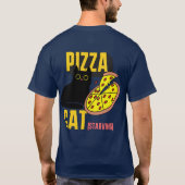 Pizza Cat, Starving, kattenmoeder, kattenliefhebbe T-shirt (Achterkant)