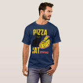 Pizza Cat, Starving, kattenmoeder, kattenliefhebbe T-shirt (Voorkant volledig)