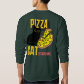 Pizza Cat, Starving, kattenmoeder, kattenliefhebbe Trui (Achterkant)