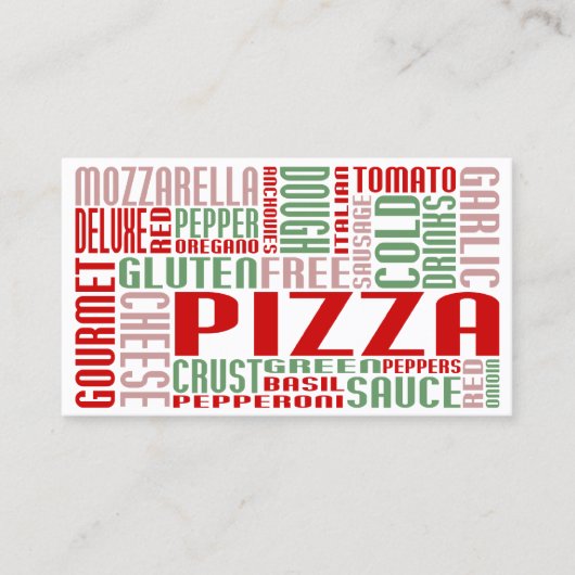pizza (chat) klantenkaartje (Voorkant)