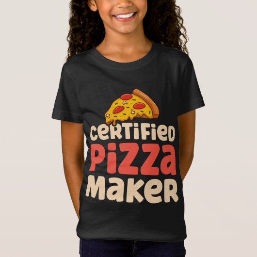 Pizza Chef Baker Certified Pizza Maker T-shirt (Voorkant)