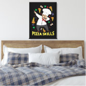 Pizza Chef Gift Italiaans Pizza Lover Mannen Pizza Canvas Afdruk (Insitu (Slaapkamer))