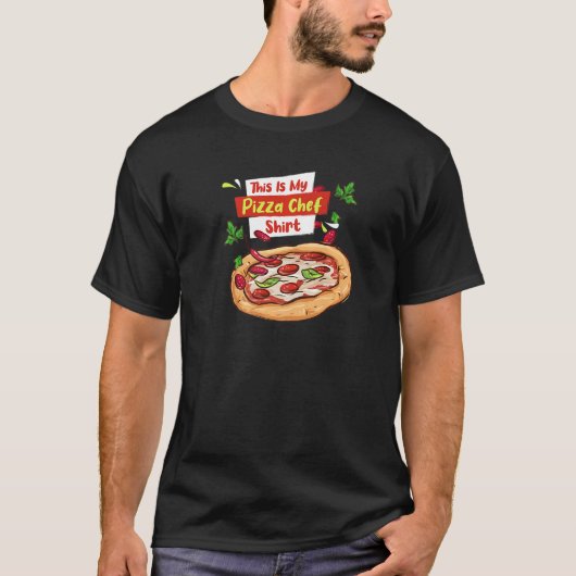 Pizza Chef Italiaans voedselmaker T-shirt (Voorkant)