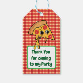 Pizza Chef Kids verjaardagsfeestje Cadeaulabel (Voorkant)