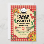 Pizza Chef Kids verjaardagsfeestje Kaart (Voorkant)