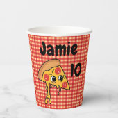 Pizza Chef Kids verjaardagsfeestje Papieren Bekers (Achterkant)