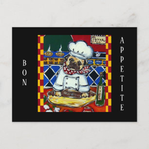 Pizza Chef Mops Briefkaart