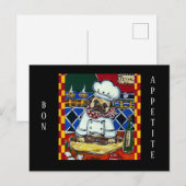 Pizza Chef Mops Briefkaart (Voorkant / Achterkant)