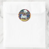 Pizza Chef Pug Ronde Sticker (Tas)