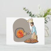 Pizza Chef-uitnodigingen Kaart (Staand voorkant)
